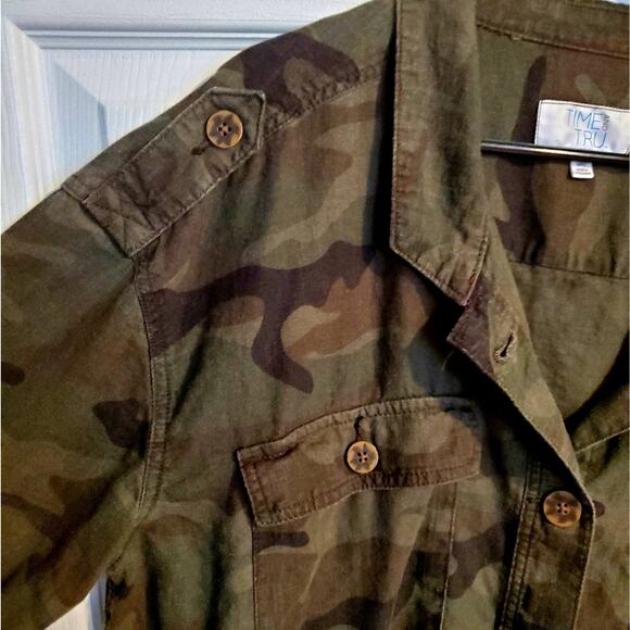 TIME and TRU Woman's button up camouflage lightweight jacket size XXL - Picture 4 of 7